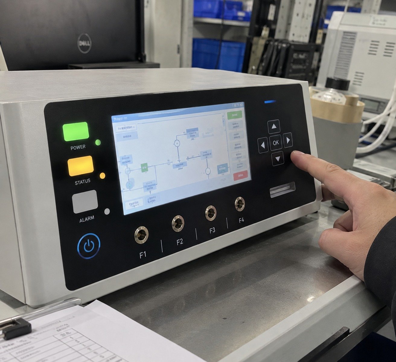 Custom graphic overlay with display window and printed legends